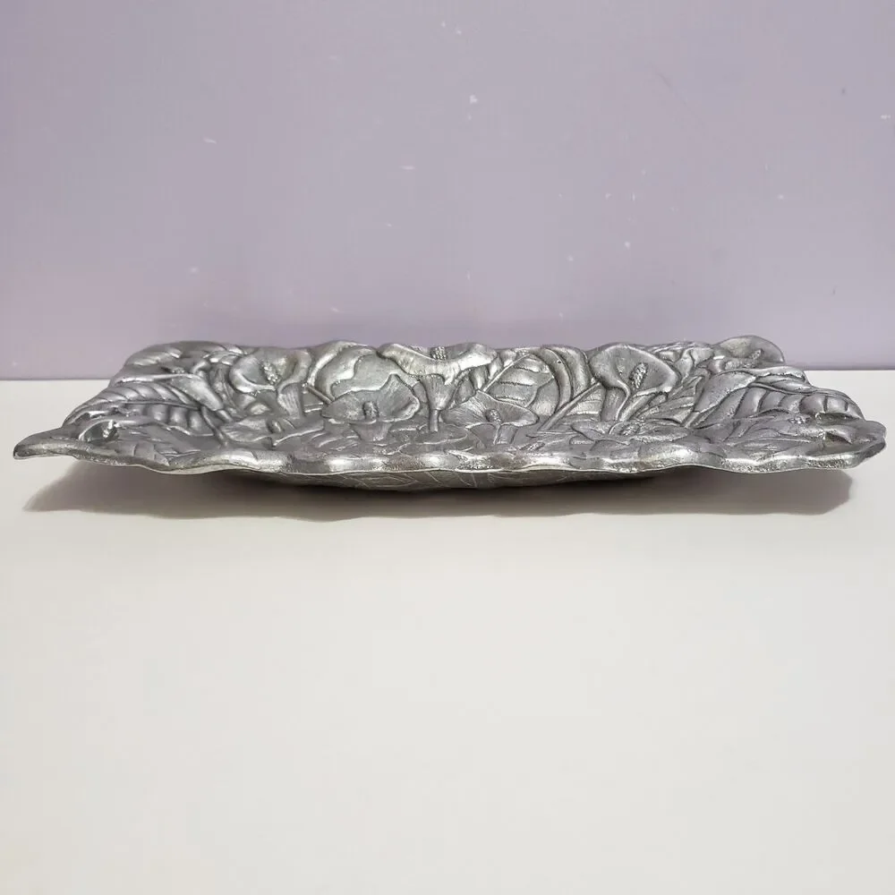 King Arthurs Court Lily Pattern Serving Candy Dinner Tray 1q
